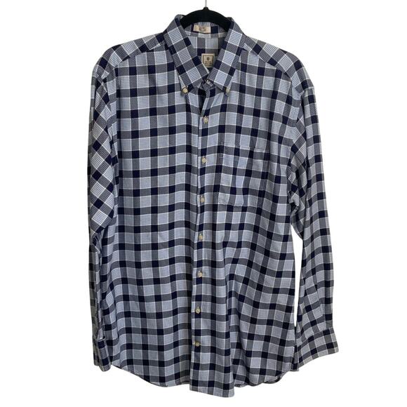 Peter‎ Millar Plaid Cotton shirt size large - Picture 1 of 5